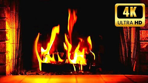 AMAZING FIREPLACE 4K 🔥 Crackling Fire Sounds & Relaxing Fireplace🔥Cozy Fireplace Ambience