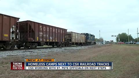 St. Pete CSX railroad tracks haven for alcoholism, drug use and homeless camps