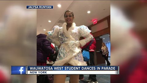 Wauwatosa West Student Dances in Parade