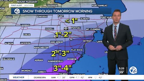 Metro Detroit Forecast: Freeze warnings and snow tonight