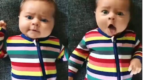 Cute Baby Funny Face Expression