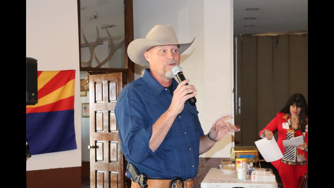 Kingman Video 2 Sheriff Mark Lamb speaking at Conservative Republican Club of Kingman.