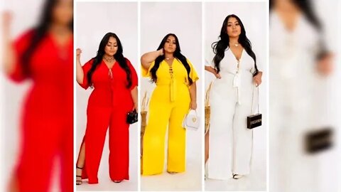 ✔️ MACACÃO LONGO PLUS SIZE COM DECOTE E FENDA NA LATERAL
