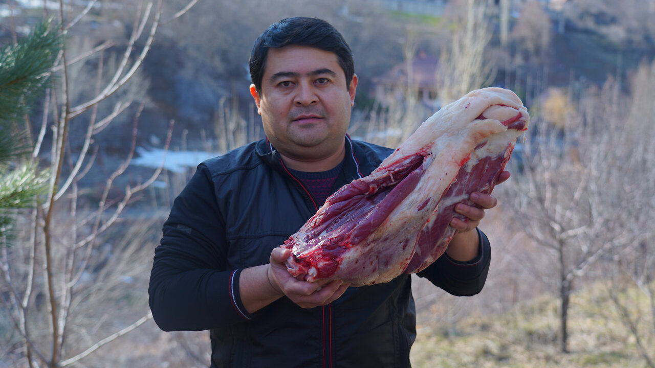 Delicious food from lamb neck