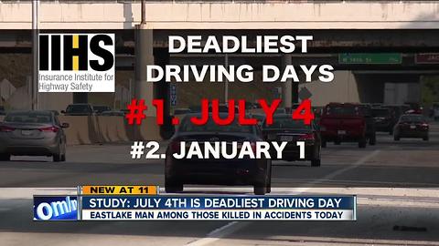 Study: July 4th is deadliest driving day