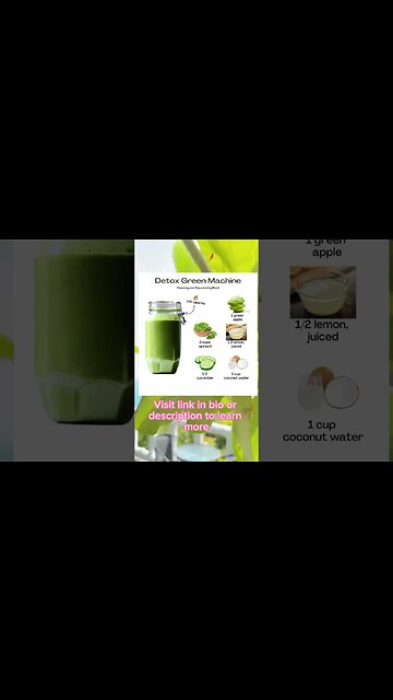 Detox green machine cleansing and rejuvenating drink | Green detox green drink #Shorts