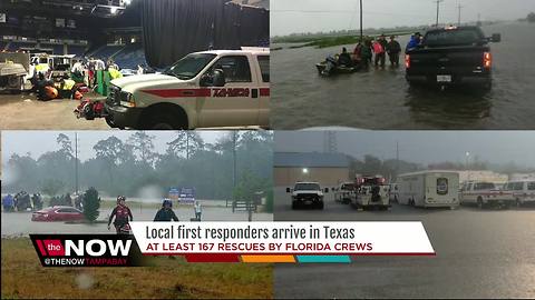 Local first responders arrive in Texas