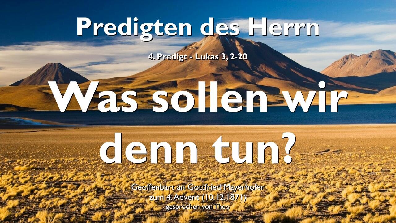 Busspredigt von Johannes dem Täufer... Was sollen wir denn tun ?... ❤️ Jesus erklärt Lukas 3:2-20