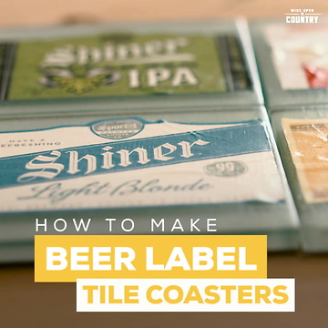 DIY Beer Label Tile Coasters