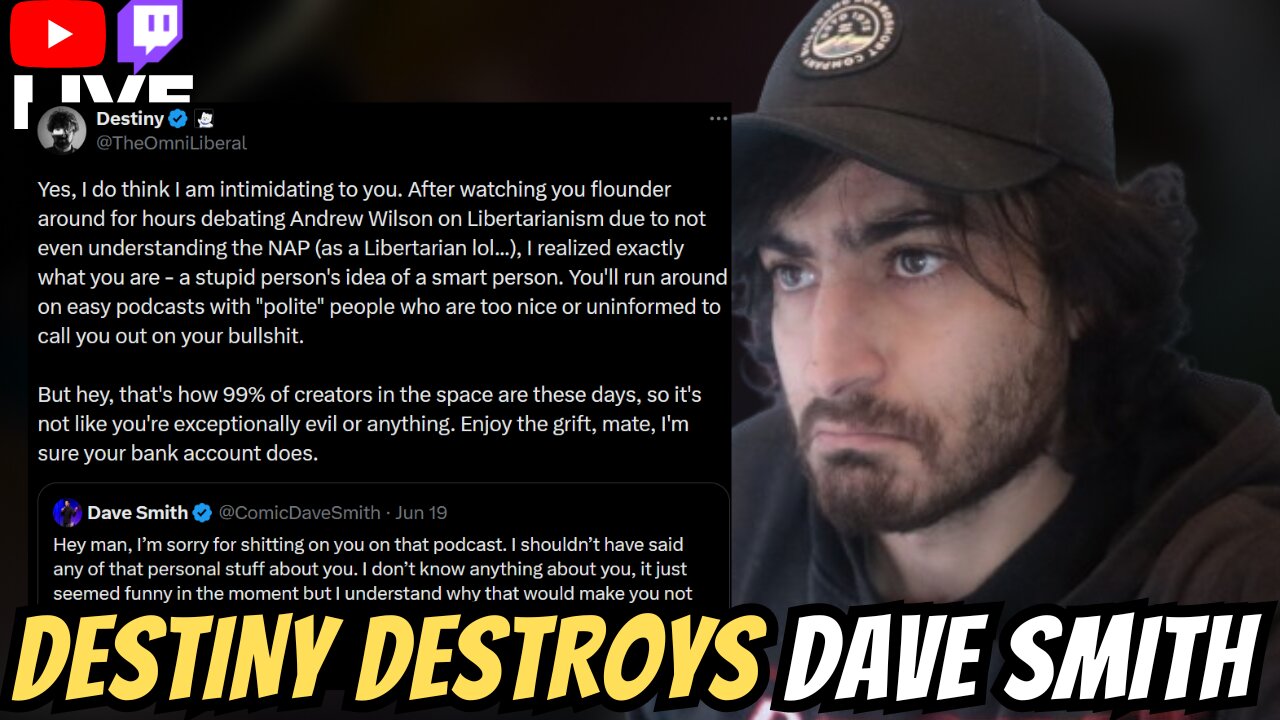 DESTINY DESTROYS DAVE SMITH THEN TIKTOK TAKEOVER!!