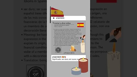 🇪🇸 Estar a dos velas