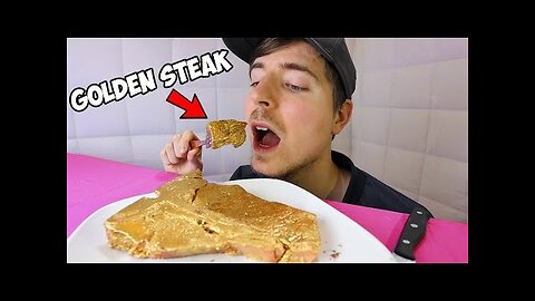 Eating A $10,000 Golden Steak (24k Gold)