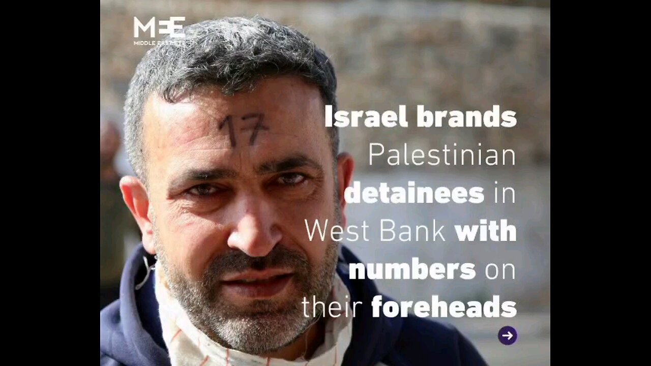 Not only handcuffed, insulted & kept in inhumane conditions but da israelis R branding Palestinians.