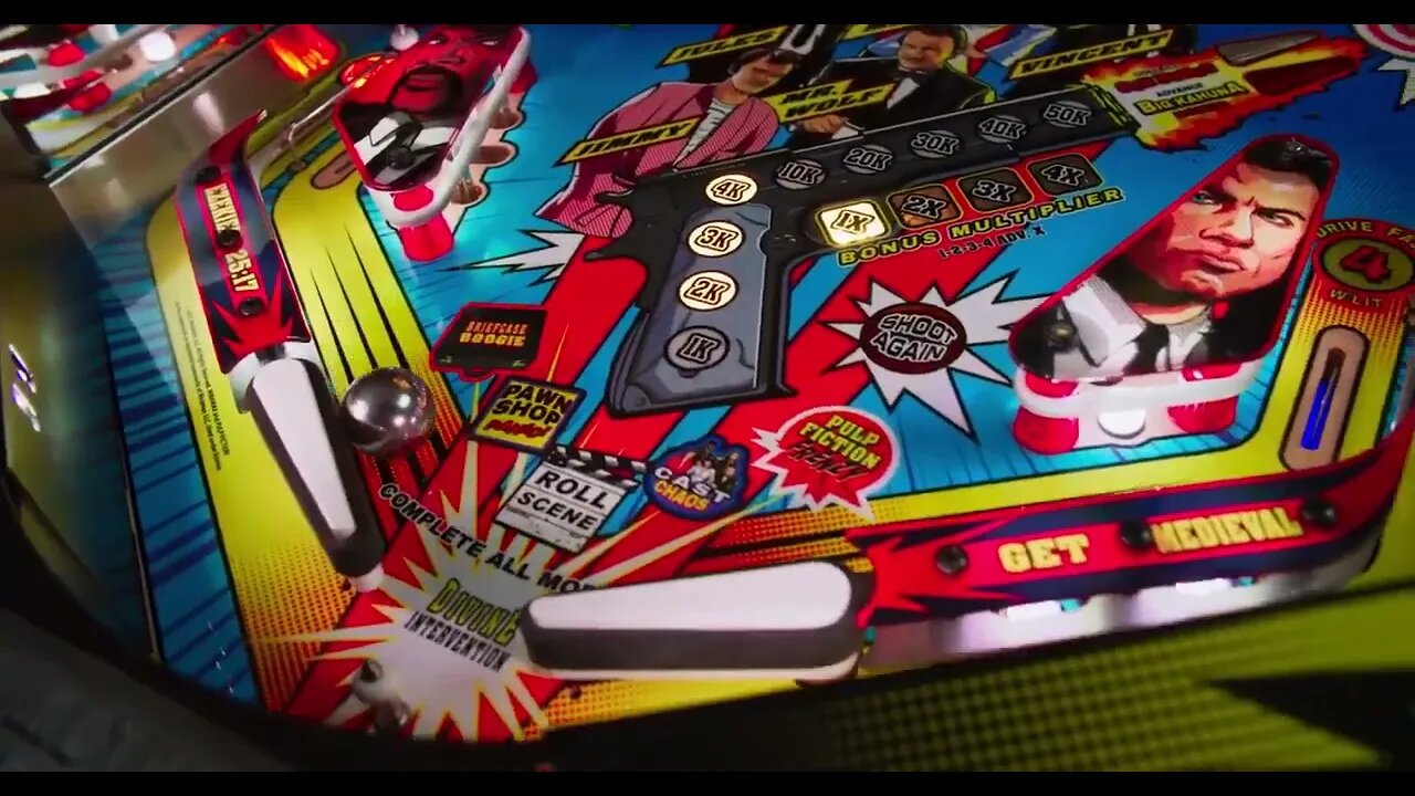 Promo From Chicago Gaming Company For Pulp Fiction Pinball