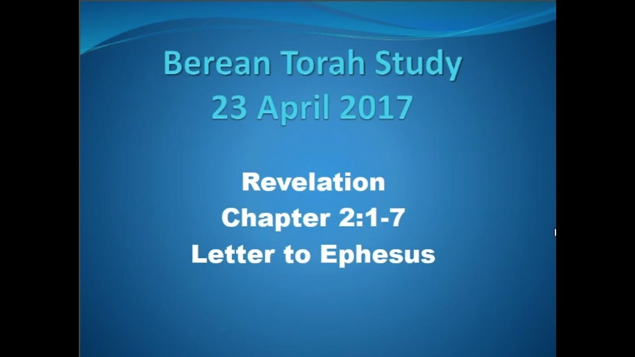 Revelation 2:1-7 Messages to the churches from a Jew who follows the Messiah