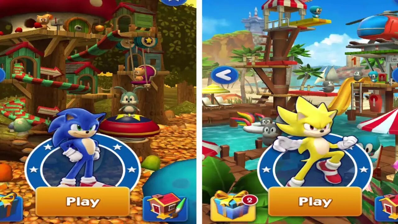 Movie Sonic VS Movie Super Sonic I Sonic Dash