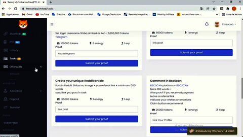 Gagner crypto monnaie gratuit shiba inu free PTC, faire la publicité, joué à des jeux