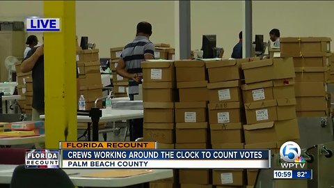 Palm Beach County working round the clock in effort to meet Thursday Florida recount deadline