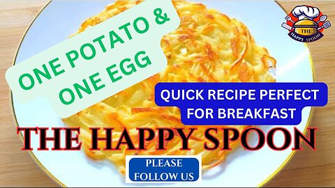 ONE POTATO & ONE EGG ] QUICK RECIPE PERFECT FOR BREAKFAST