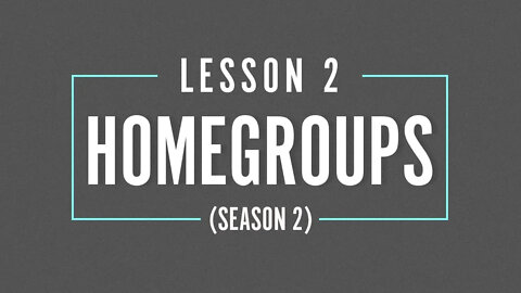 HOME GROUP Season 2 - LESSON 2 - Fasting