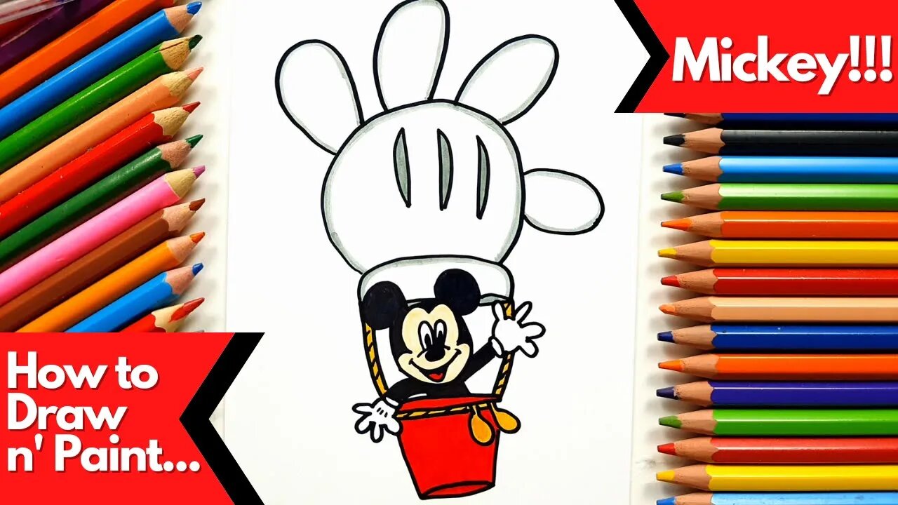 How to draw and paint Mickey Mouse Clubhouse Balloon Disney