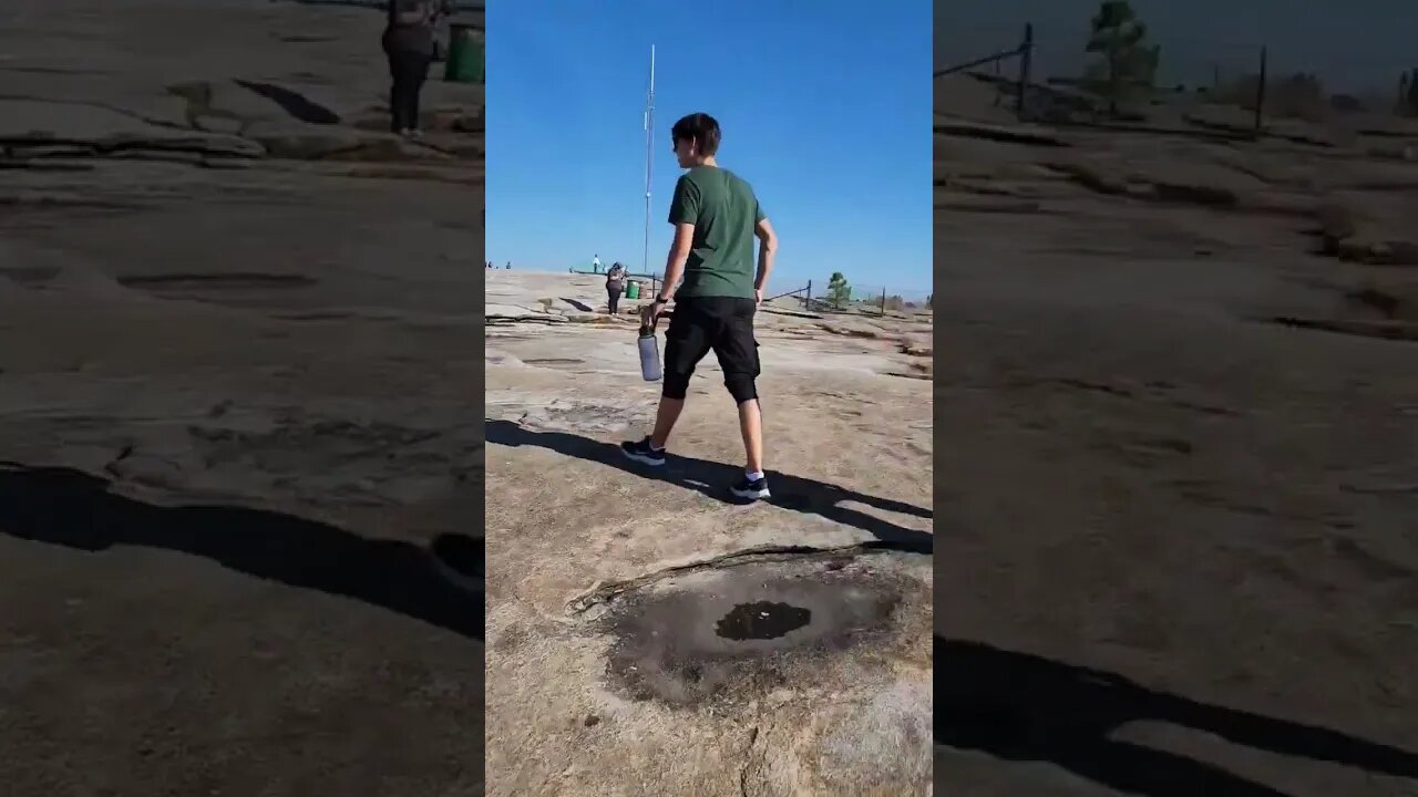 Reaching the top of Stone Mountain