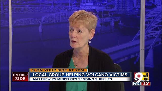 Local group helping volcano victims