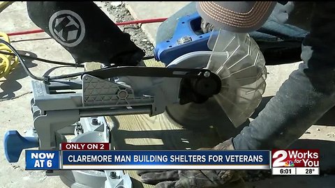 Claremore man building shelters for veterans