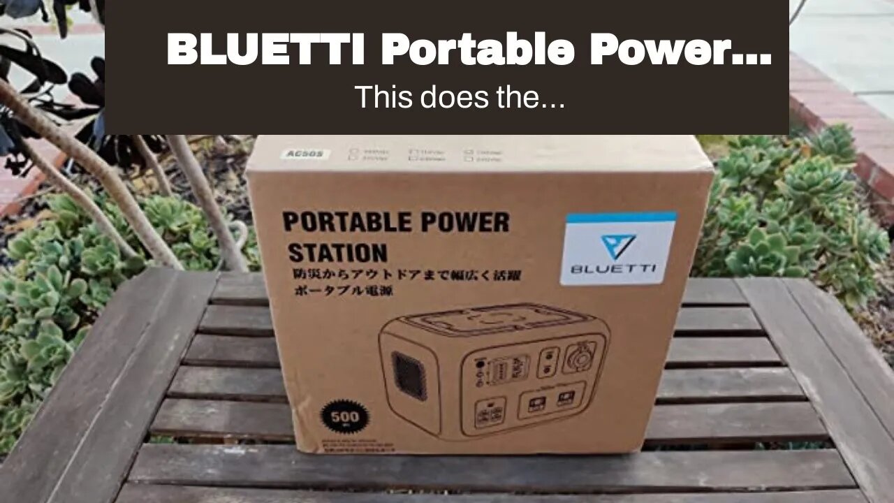 BLUETTI Portable Power Station AC50S 500Wh Solar Generator Lithium Battery Backup with 2x110V/3...