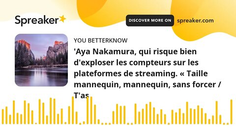 'Aya Nakamura, qui risque bien d'exploser les compteurs sur les plateformes de streaming. « Taille m