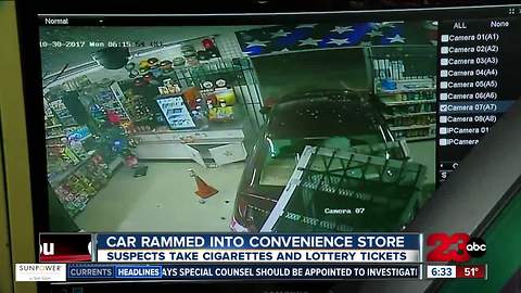 Car rams into convenience store