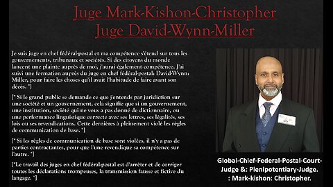 Great Awakening Québec- Juge :Mark-Kishon :Christopher 03 décembre 2023