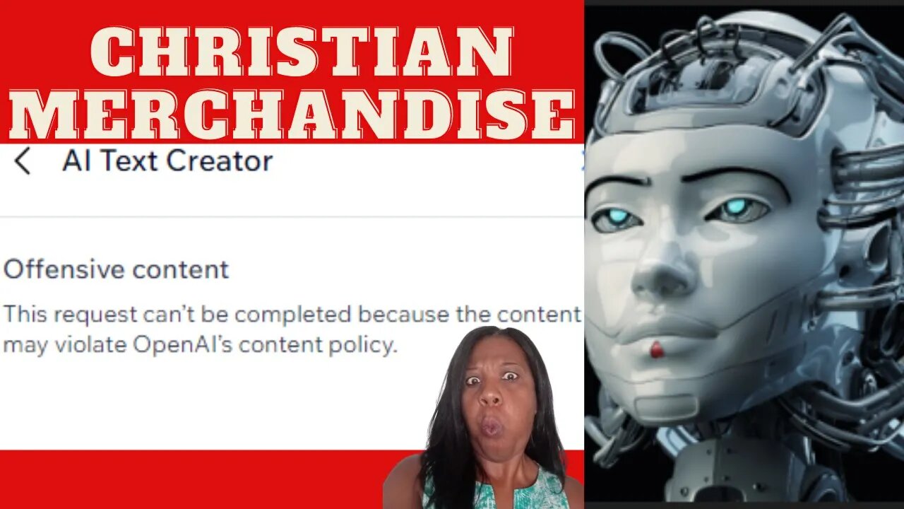 AI Programmed Against Christians Say It Is A Violation Against Their Content Policies #ai #christian