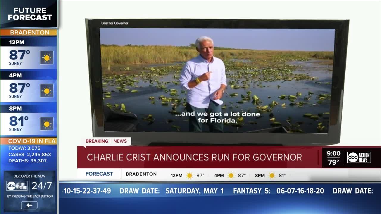 Congressman Charlie Crist announces run for governor of Florida