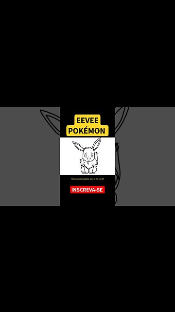 COMO DESENHAR EEVEE POKÉMON - FÁCIL #shorts #pokemon #eevee