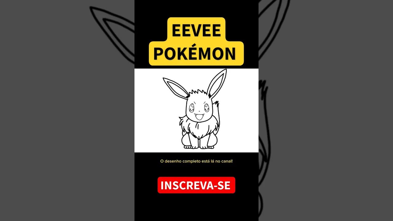 COMO DESENHAR EEVEE POKÉMON - FÁCIL #shorts #pokemon #eevee