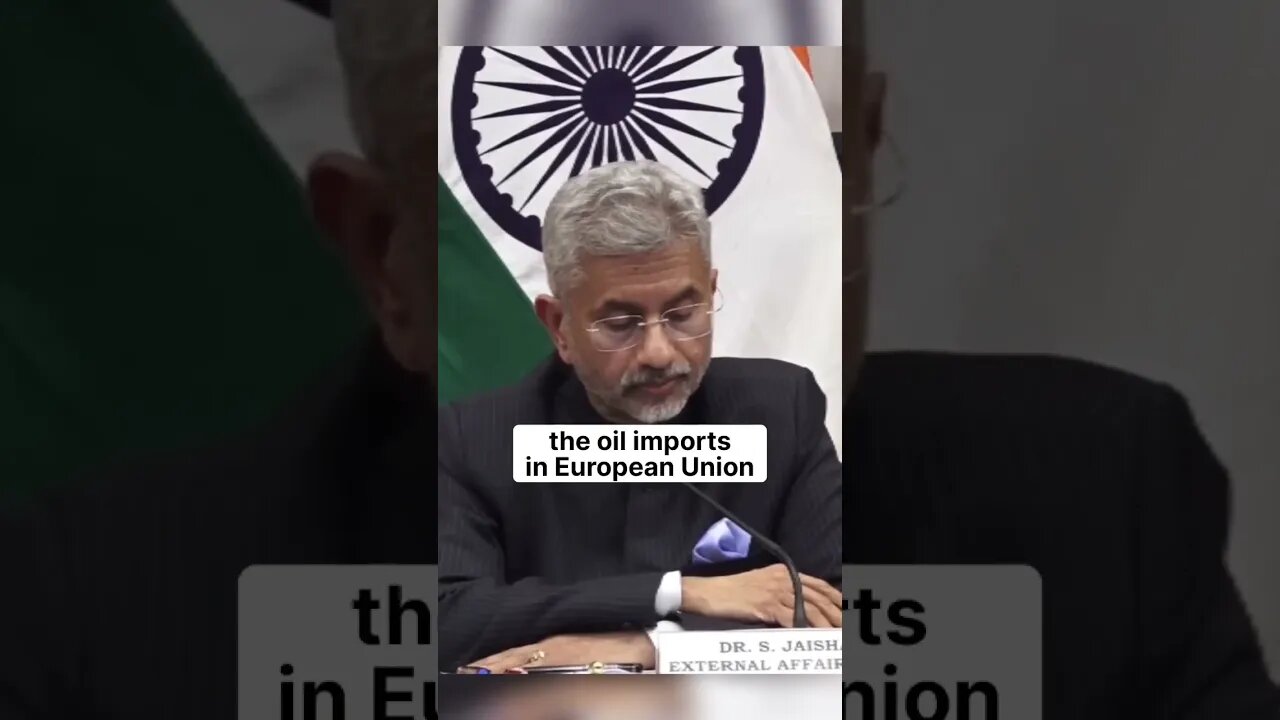 EU imported 6 times more oil than India, S Jaishankar #shorts #worldaffairs #geopolitics