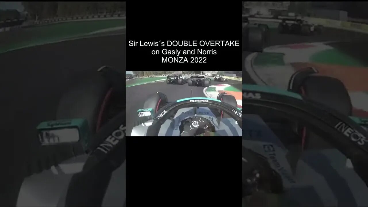 Sir Lewis Hamilton´s DOUBLE OVERTAKE on Norris and Gasly onboard #shorts | Monza2022