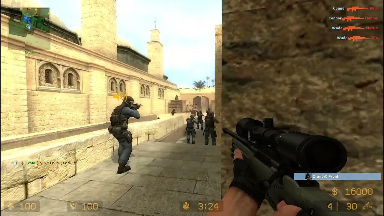 Counter Strike Source Dust 1 Bots #75 Only Sniper Rifles