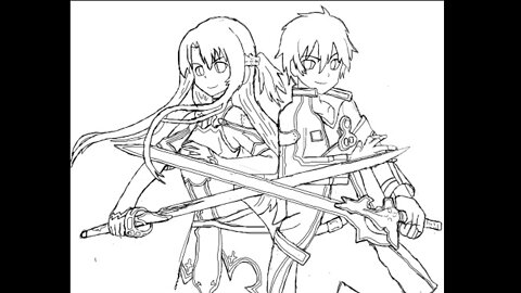 DRAWING KIRITO AND ASUNA