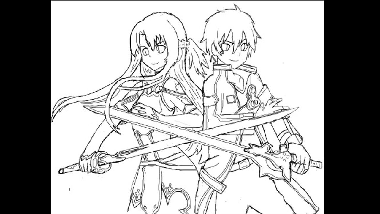 DRAWING KIRITO AND ASUNA