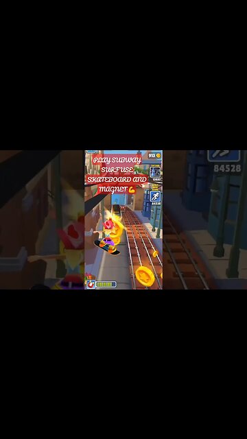 PLAY SUBWAY SURF USE SKATEBOARD AND MAGNET 💪