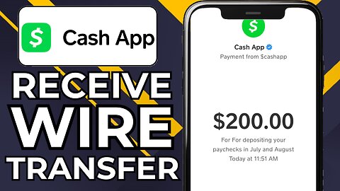 HOW TO GET WIRE TRANSFER ON CASH APP