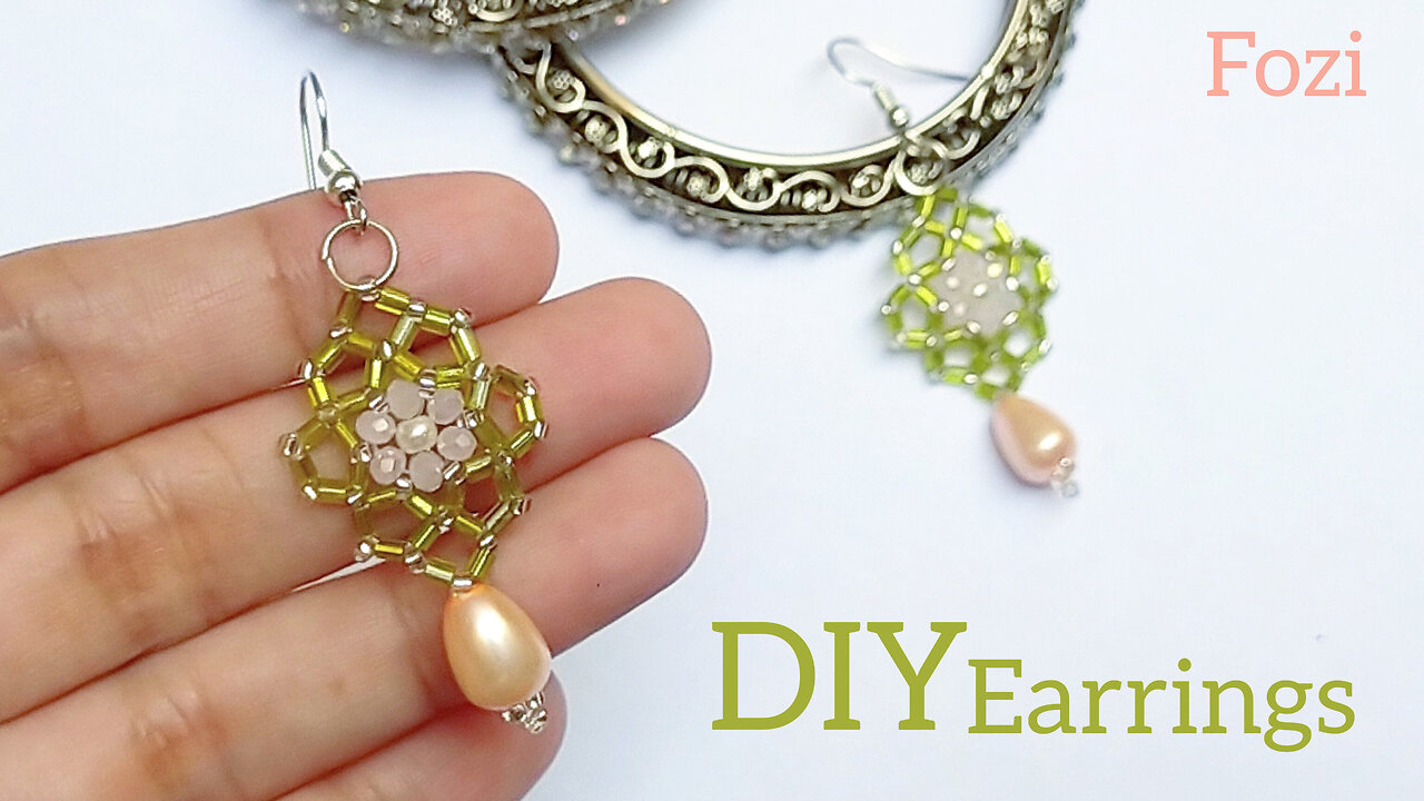 Aesthetic Bugle Beads Earrings Tutorial ☺️