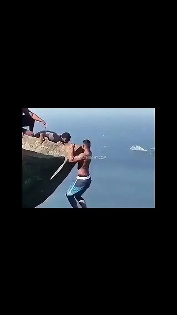 Dude almost falls to his death