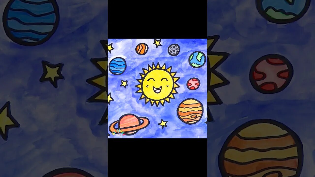 Drawing and Coloring the Solar System for Kids & Toddlers | Ariu Land