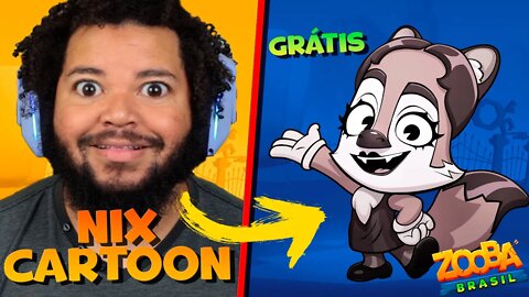 NOVIDADE! Nova Skin Nix Cartoon Grátis Zooba
