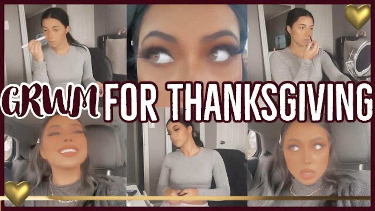 *GRWM*💃🏻GET READY W/ ME FOR THANKSGIVING🦃 2021 | DO MAKEUP💄W/ ME |HOLIDAY MAKEUP IDEAS |ez tingz