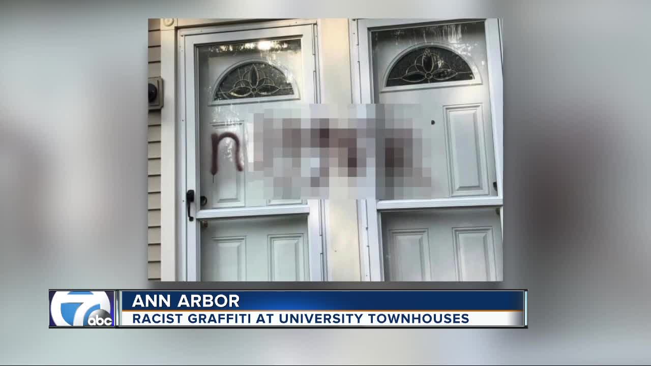 Ann Arbor family 'horrified and terrified' after racist word spray painted on front door