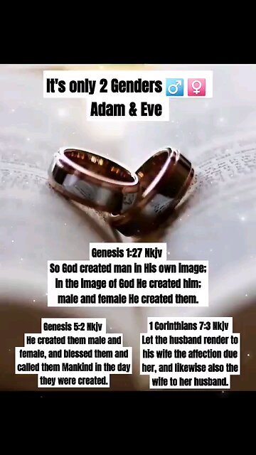 It's only 2 Genders: Adam and Eve ♂️♀️